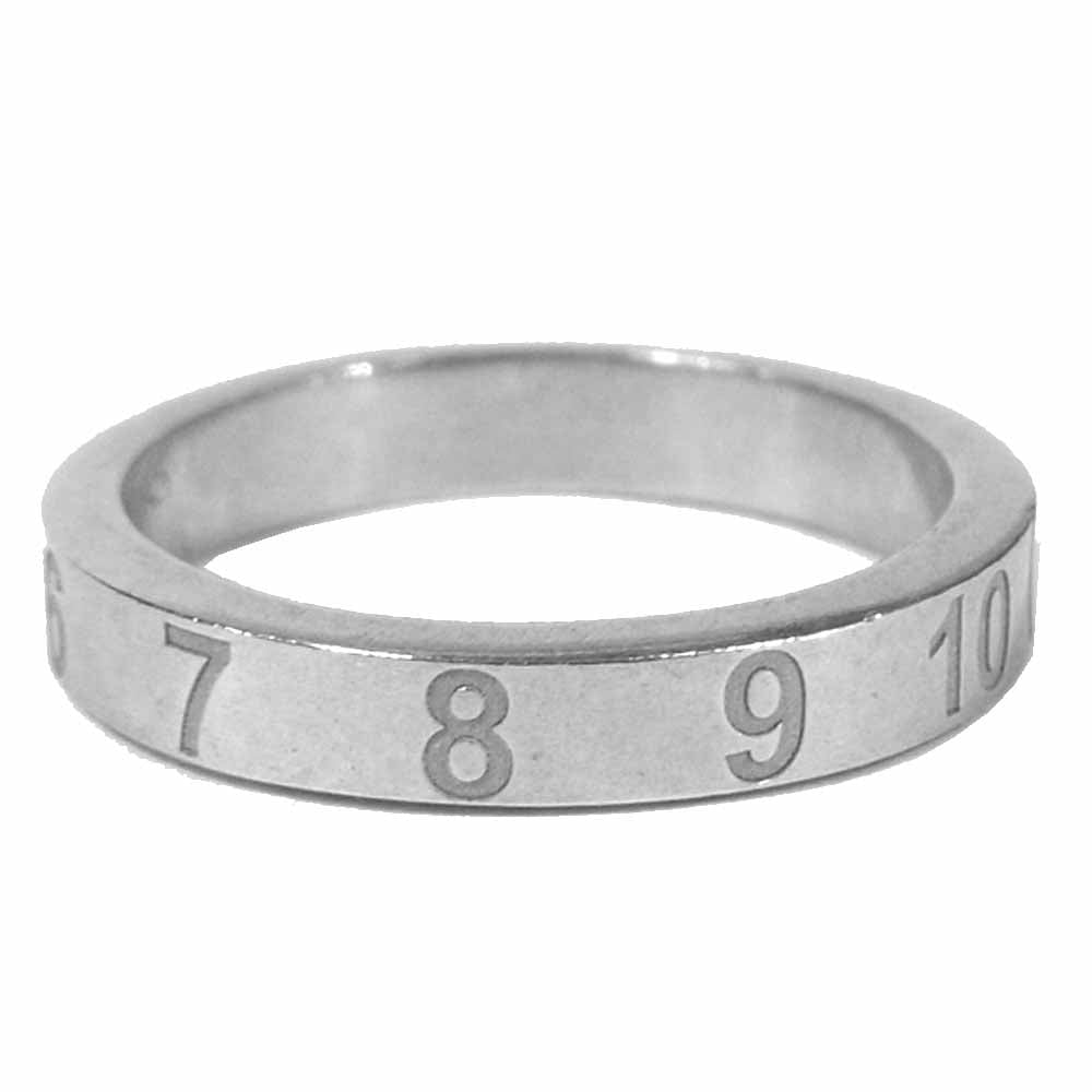 MAISON MARGIELA メゾンマルジェラ SM1UQ0040 POLISHED SILVER NUMBERS LOGO RING ナンバー ロゴ リング シルバー系 21号【極上美品】【中古】