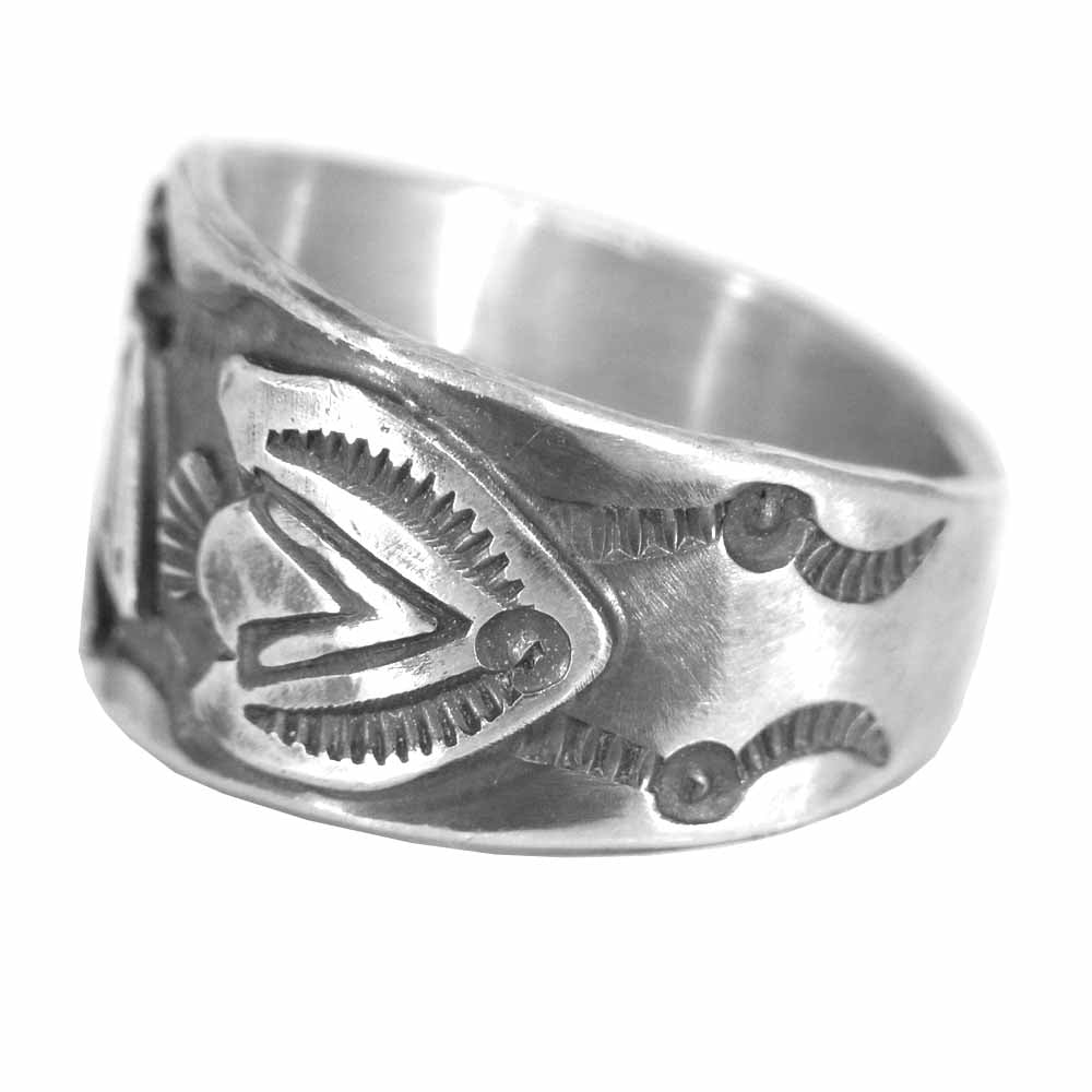 THE FLAT HEAD ザフラットヘッド F-JRTB01 HANDMADE THUNDERBIRD RING ハンドメイド サンダーバード リング シルバー系 22号程度【中古】