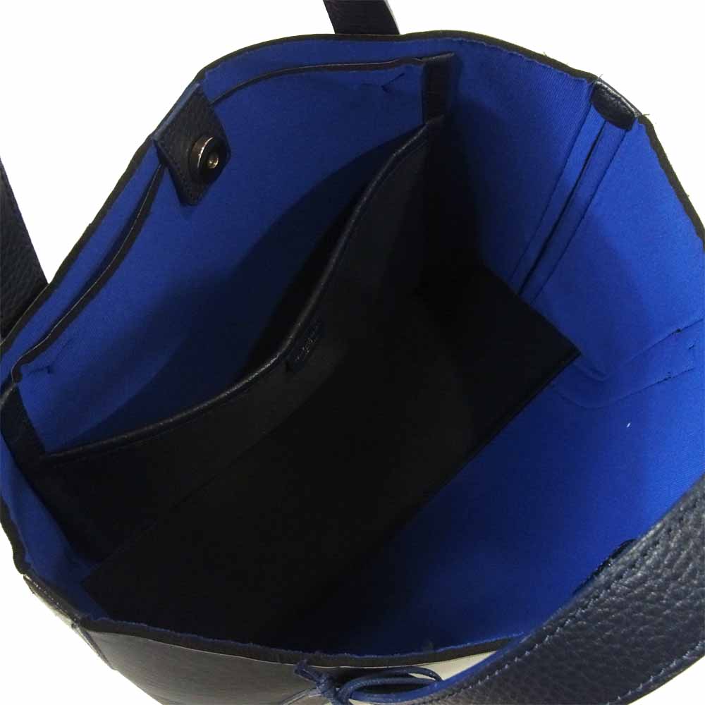 PELLE MORBIDA ペッレモルビダ pmo-te007b ギャランティ付 ナイロン トート バッグ 牛革 日本製 ブラック系【中古】
