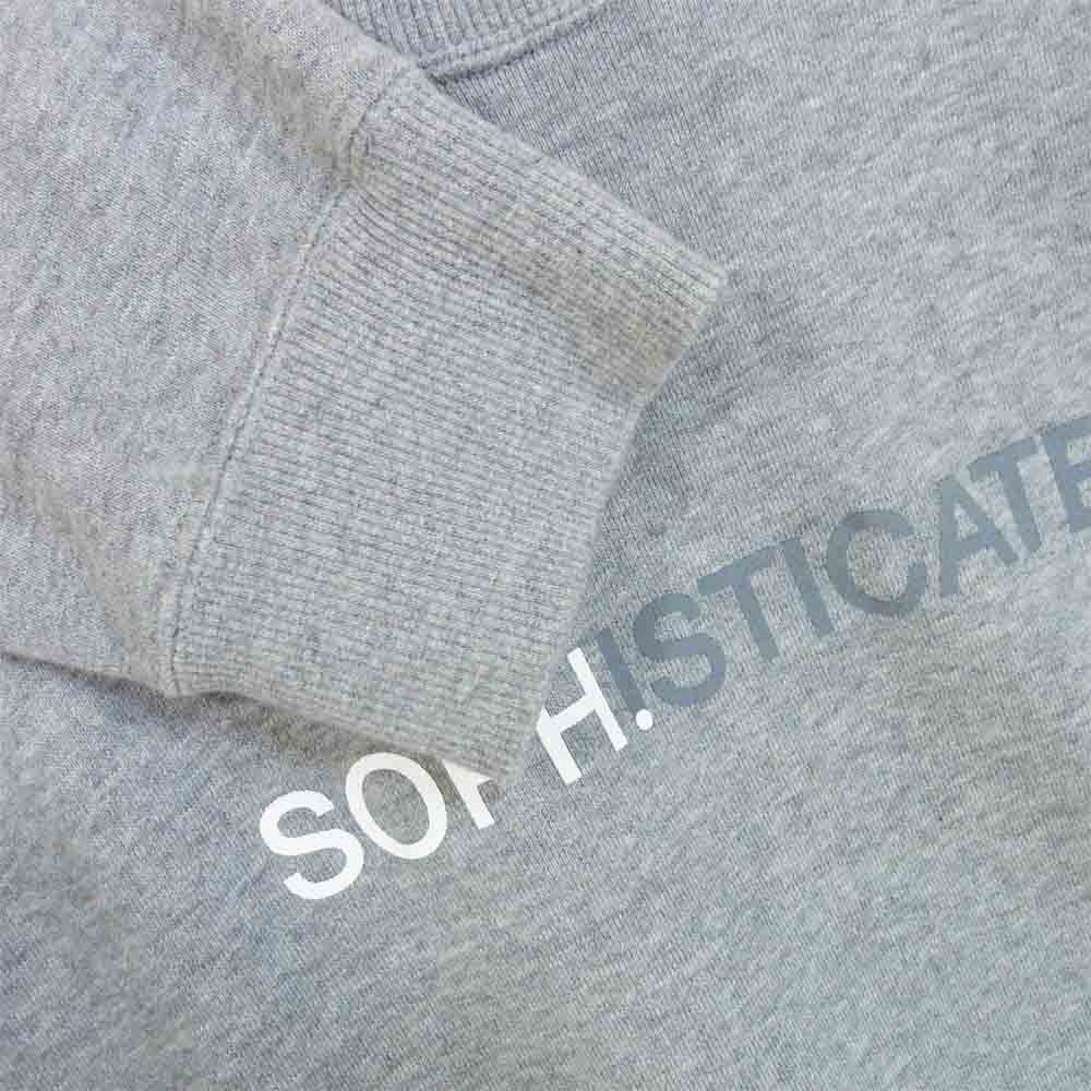 SOPHNET. ソフネット SOPH-202070 PHILOSOPHY CREWNECK SWEAT ロゴ プリント フィロソフィー クルーネック スウェット グレー系 L【美品】【中古】
