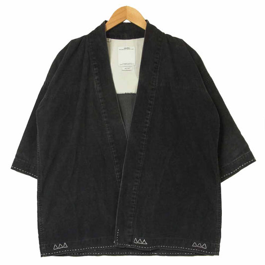 VISVIM ビズビム 12AW SANJURO KIMONO D.K. コーデュロイ 羽織 ジャケット コットン 日本製 ダークグレー系 2【中古】