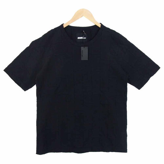 バックラッシュ 1860-03 コットン パッチワーク ショートスリーブ カットソー ブラック系 S【美品】【中古】