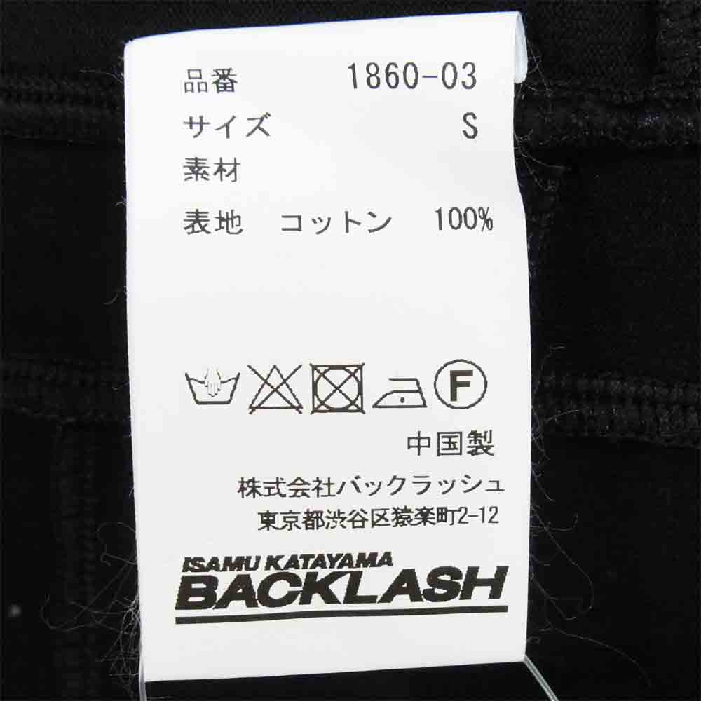 バックラッシュ 1860-03 コットン パッチワーク ショートスリーブ カットソー ブラック系 S【美品】【中古】