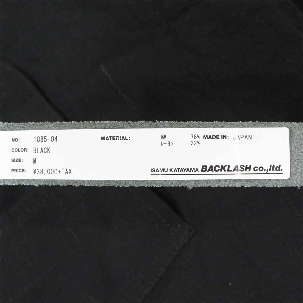 バックラッシュ 1 コットン レーヨン 塩縮加工 ジャケット ブラック系 M【美品】【中古】