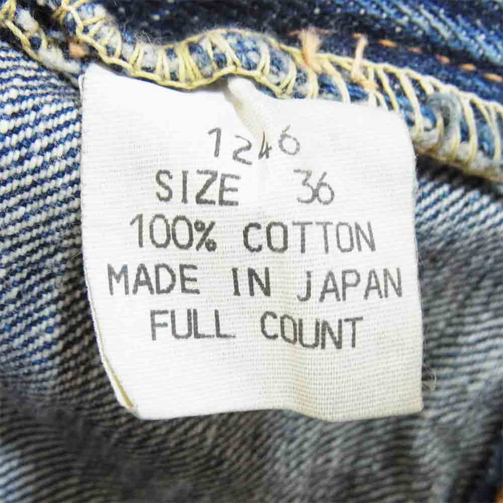 FULLCOUNT フルカウント 1246 Bush Pants 6ポケット ブッシュ デニム パンツ インディゴブルー系 36【中古】