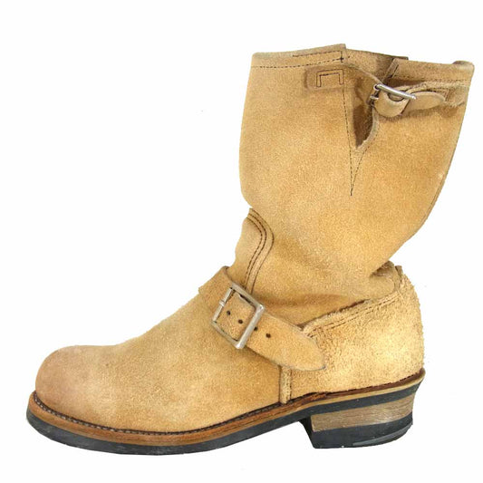 RED WING レッドウィング 8268 スエード エンジニア ブーツ ベージュ系 サイズ表記無(内寸約25cm)【中古】