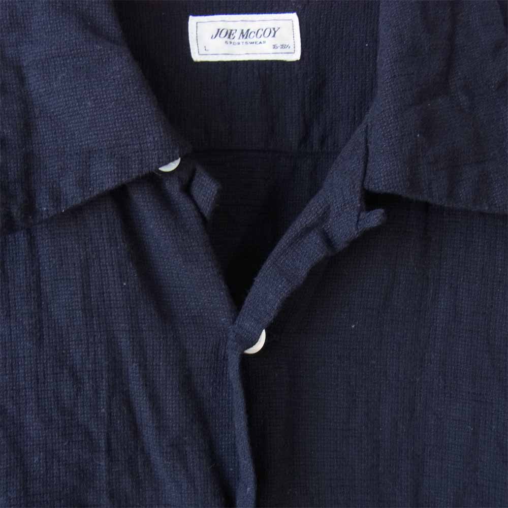 The REAL McCOY'S ザリアルマッコイズ JOE McCOY ジョー マッコイ コットン 半袖 シャツ ブラック系 L【中古】