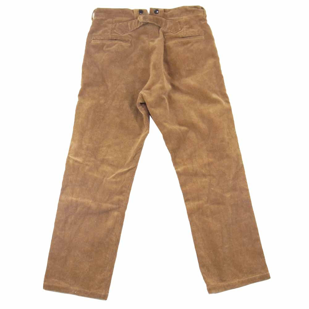 The REAL McCOY'S ザリアルマッコイズ JOE McCOY ジョー マッコイ  8HOUR UNION CORDUROY TROUSERS コーデュロイ トラウザーズ シンチバック パンツ ブラウン系 32【美品】【中古】