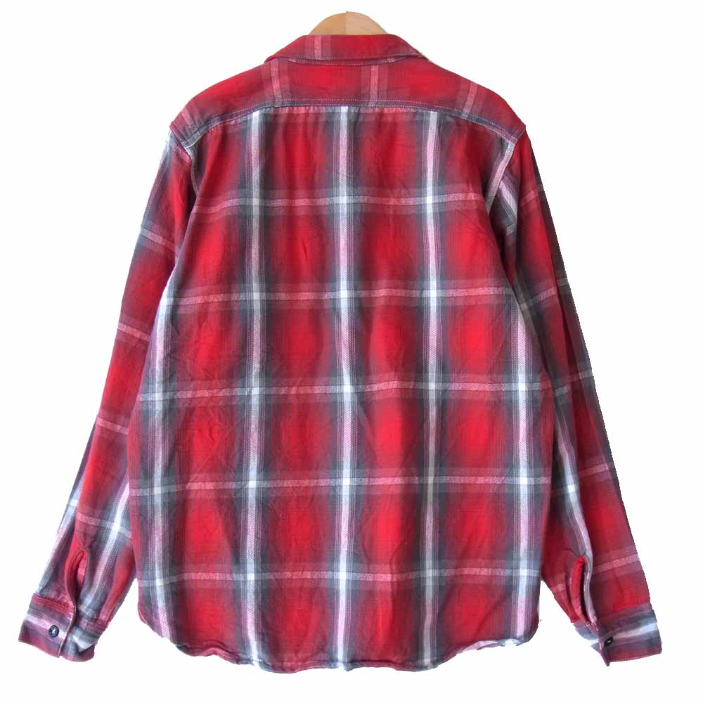 The REAL McCOY'S ザリアルマッコイズ MS16031 JOE McCOY ジョー マッコイ 8HOUR UNION FLANNEL SHIRT フランネル シャツ レッド系 16【美品】【中古】