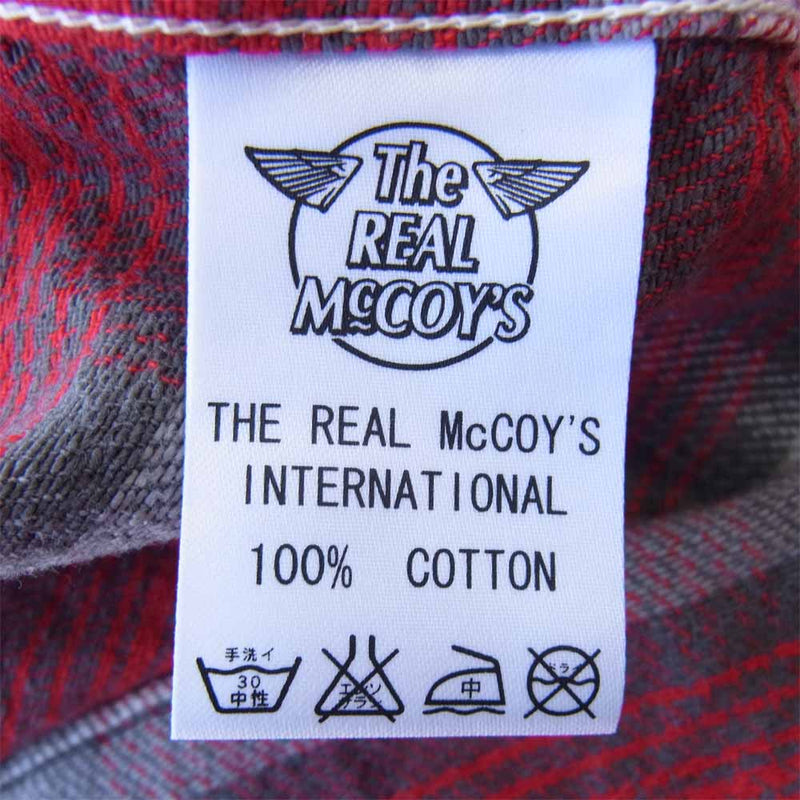 The REAL McCOY'S ザリアルマッコイズ MS16031 JOE McCOY ジョー マッコイ 8HOUR UNION FLANNEL SHIRT フランネル シャツ レッド系 16【美品】【中古】