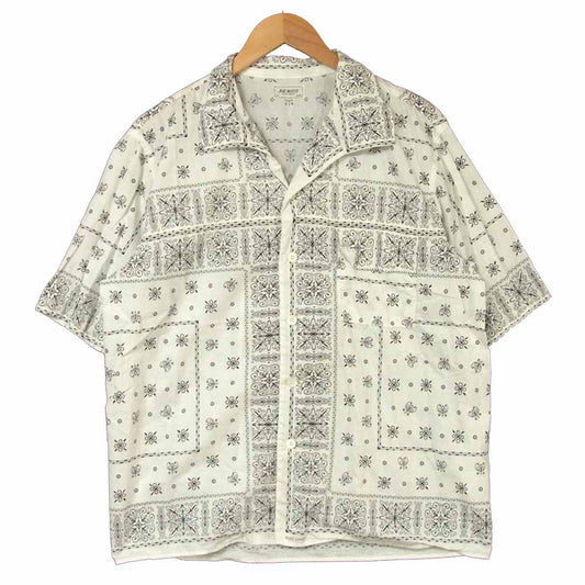 The REAL McCOY'S ザリアルマッコイズ JOE McCOY ジョー マッコイ JM BANDANNA SHIRT バンダナ 半袖 シャツ ホワイト系 M【中古】