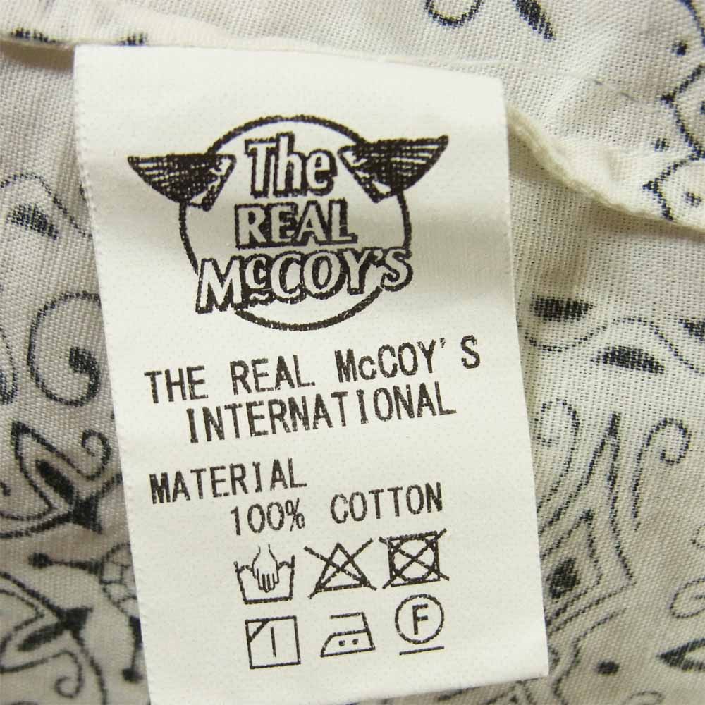 The REAL McCOY'S ザリアルマッコイズ JOE McCOY ジョー マッコイ JM BANDANNA SHIRT バンダナ 半袖 シャツ ホワイト系 M【中古】