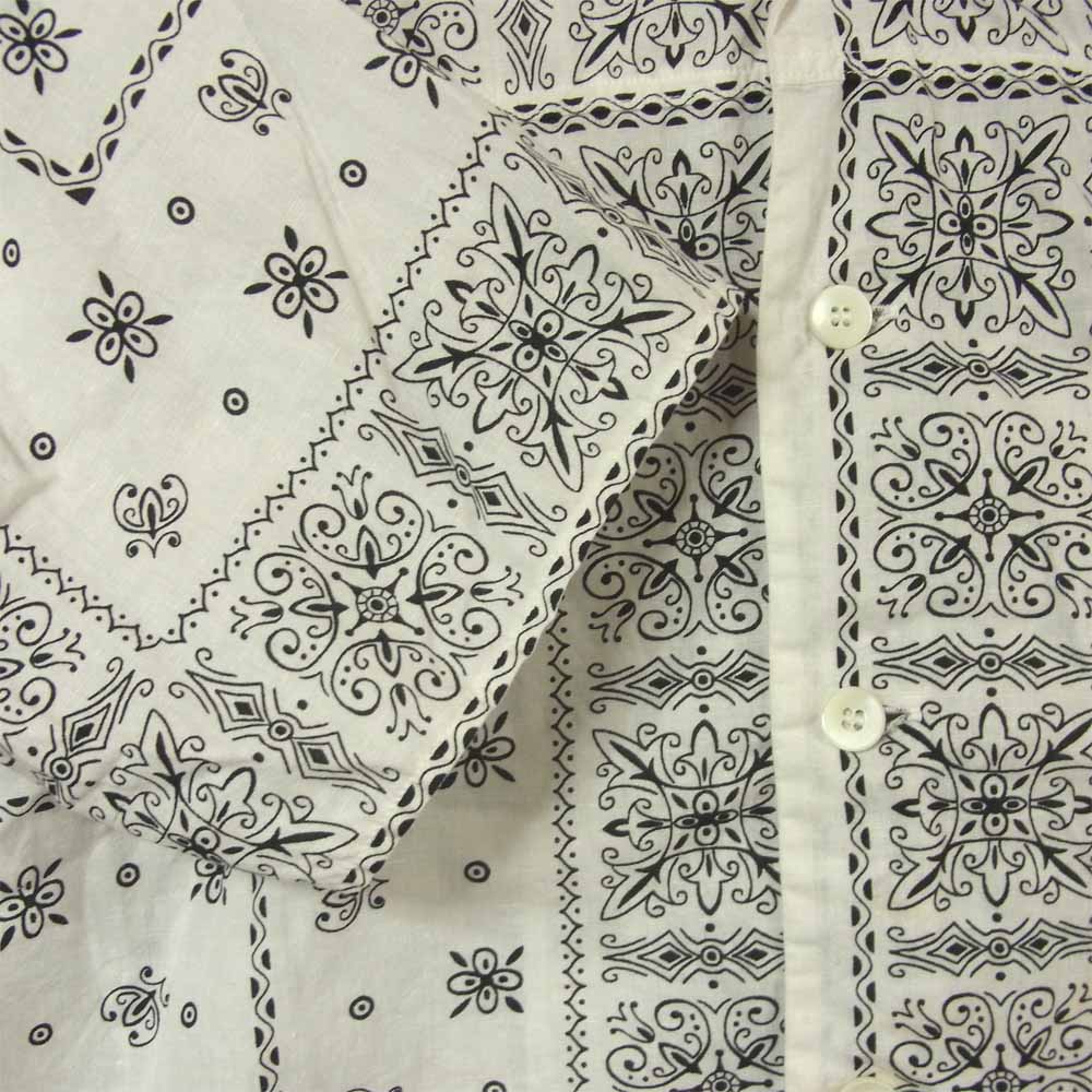 The REAL McCOY'S ザリアルマッコイズ JOE McCOY ジョー マッコイ JM BANDANNA SHIRT バンダナ 半袖 シャツ ホワイト系 M【中古】
