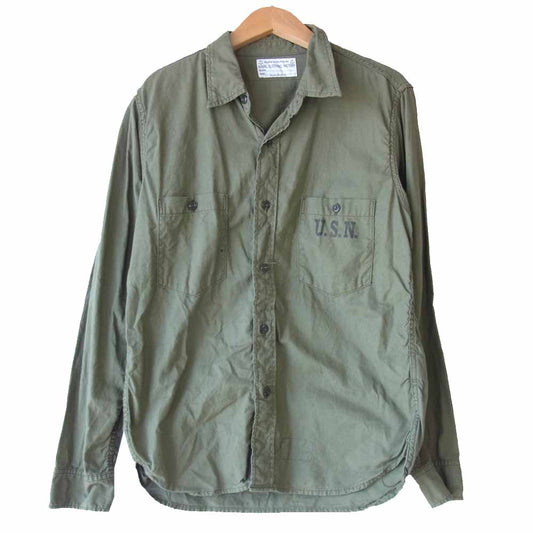 The REAL McCOY'S ザリアルマッコイズ NAVAL CLOTHING FACTORY U.S.N ミリタリー シャツ カーキ系【中古】