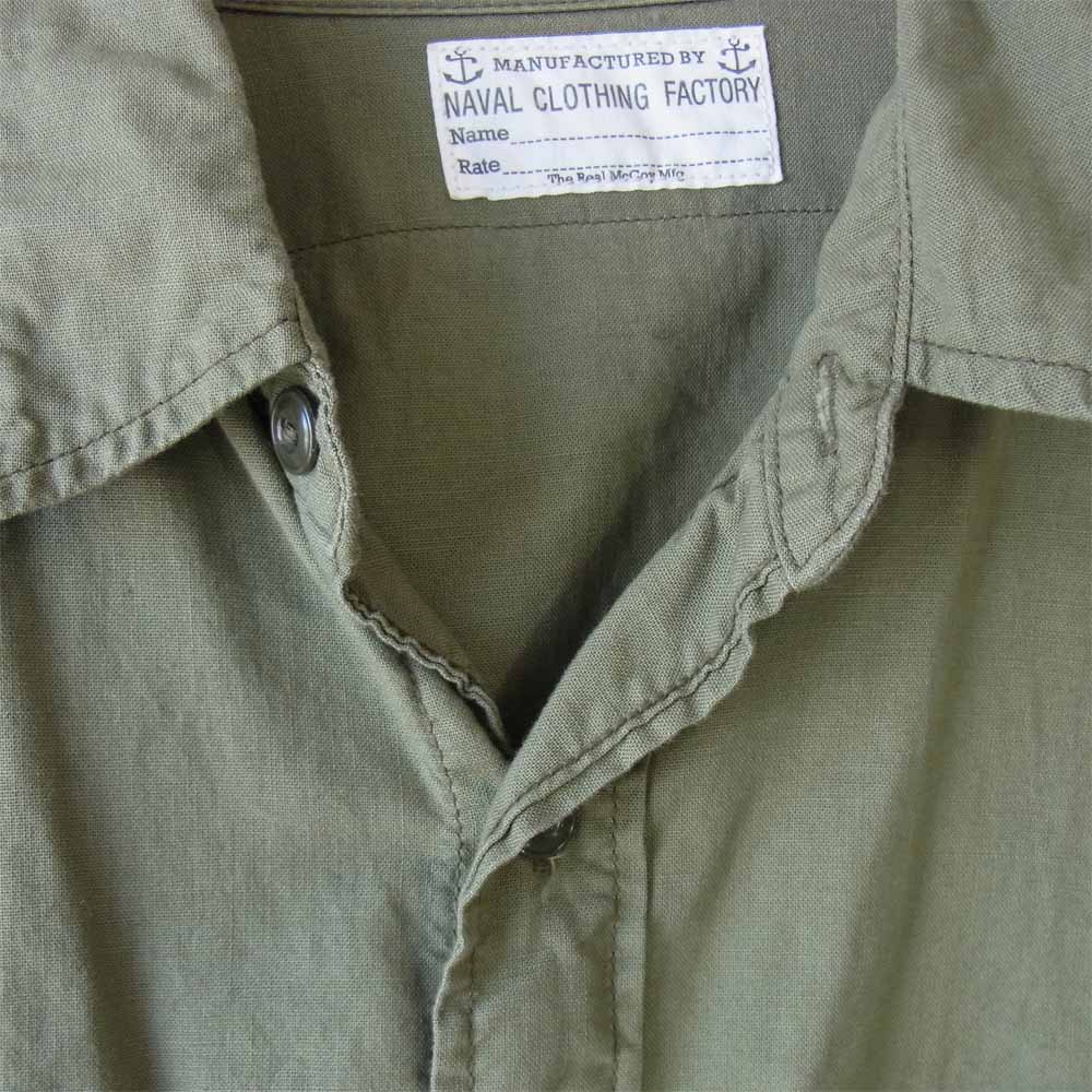 The REAL McCOY'S ザリアルマッコイズ NAVAL CLOTHING FACTORY U.S.N ミリタリー シャツ カーキ系【中古】