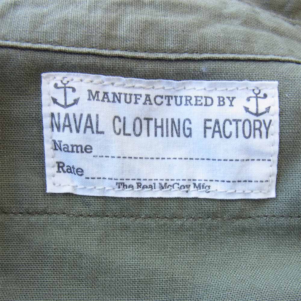 The REAL McCOY'S ザリアルマッコイズ NAVAL CLOTHING FACTORY U.S.N ミリタリー シャツ カーキ系【中古】