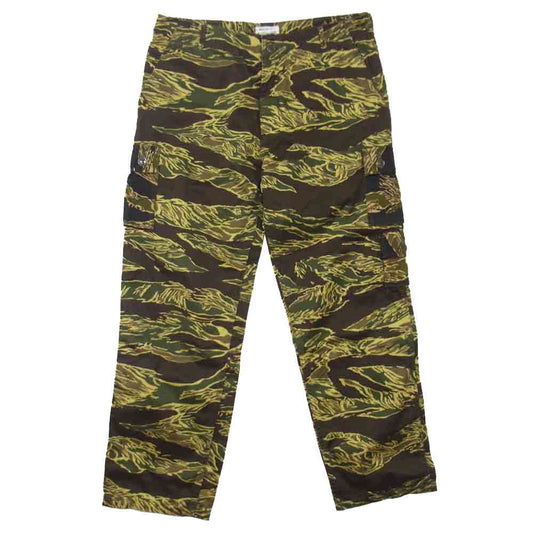 The REAL McCOY'S ザリアルマッコイズ MP18091 JOHN WAYNE TIGER CAMOUFLAGE TROUSERS ジョンウェイン タイガーカモ カモ柄 パンツ カーキ系 XL【美品】【中古】