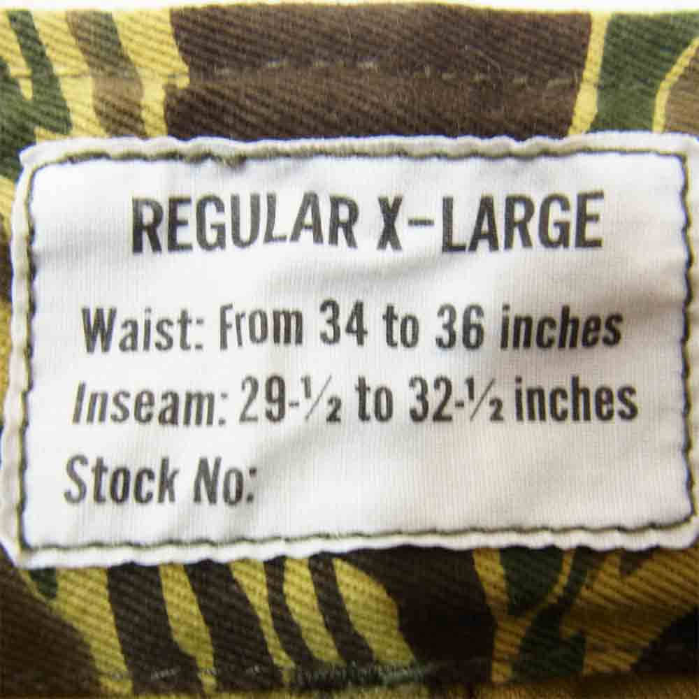 The REAL McCOY'S ザリアルマッコイズ MP18091 JOHN WAYNE TIGER CAMOUFLAGE TROUSERS ジョンウェイン タイガーカモ カモ柄 パンツ カーキ系 XL【美品】【中古】