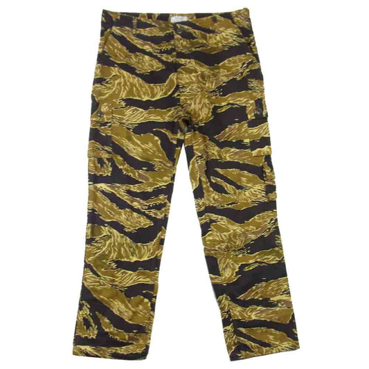 The REAL McCOY'S ザリアルマッコイズ JOHN WAYNE TIGER CAMOUFLAGE TROUSERS ジョンウェイン タイガーカモ カモ柄 パンツ カーキ系 34【美品】【中古】