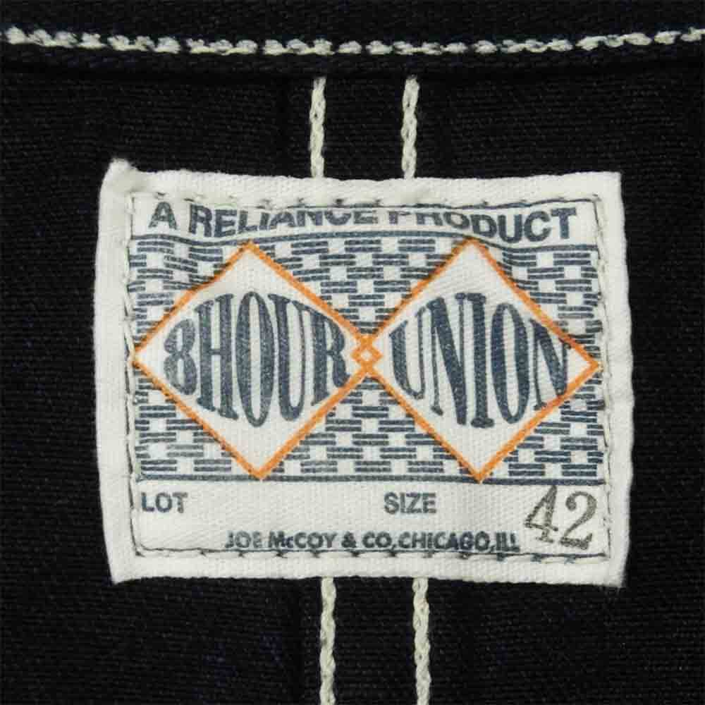 The REAL McCOY'S ザリアルマッコイズ JOE McCOY ジョー マッコイ 8HOUR UNION ウォバッシュ ストライプ カバーオール ジャケット ネイビー系 42【美品】【中古】