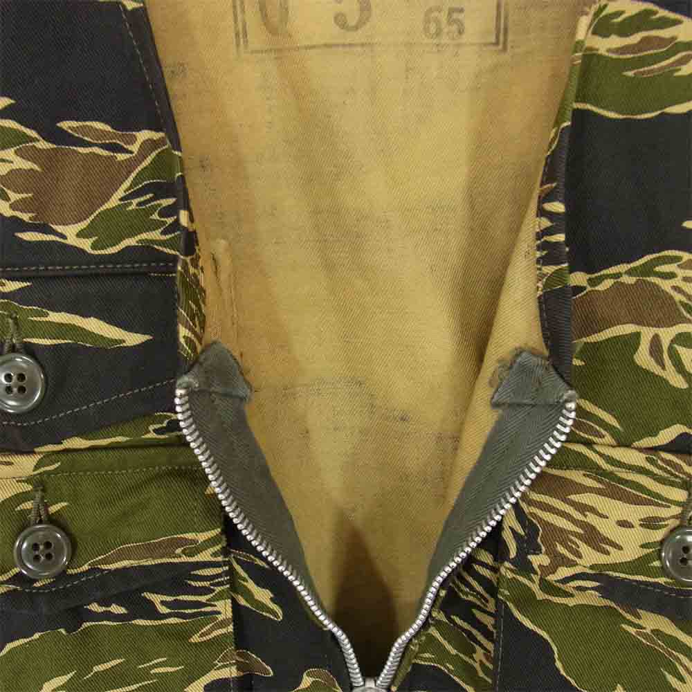 The REAL McCOY'S ザリアルマッコイズ JOHN WAYNE TIGER CAMOUFLAGE VEST ジョンウェイン タイガー カモフラージュ カモ ベスト カーキ系 L【美品】【中古】