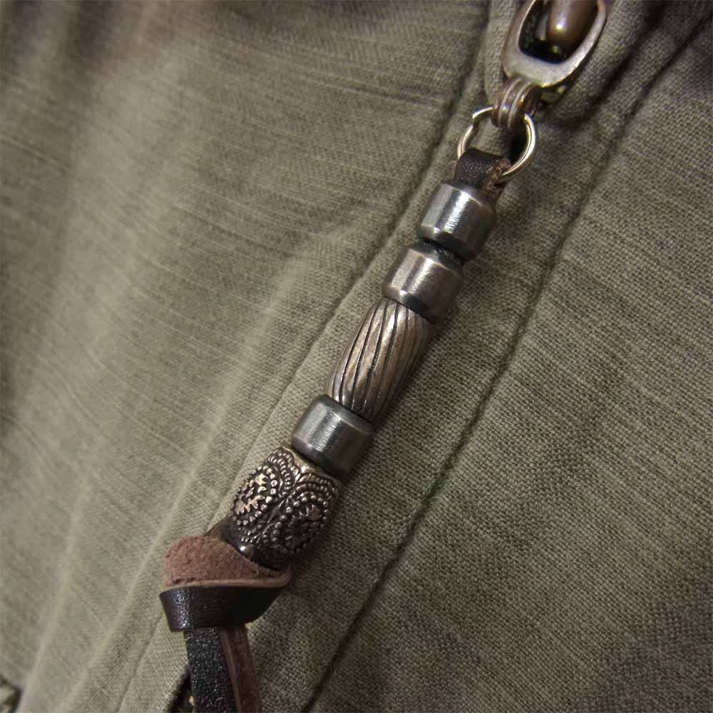 REMI RELIEF レミレリーフ RN161936251B2 フワラー刺繍 ミリタリー シャツ ジャケット カーキ系 S【中古】