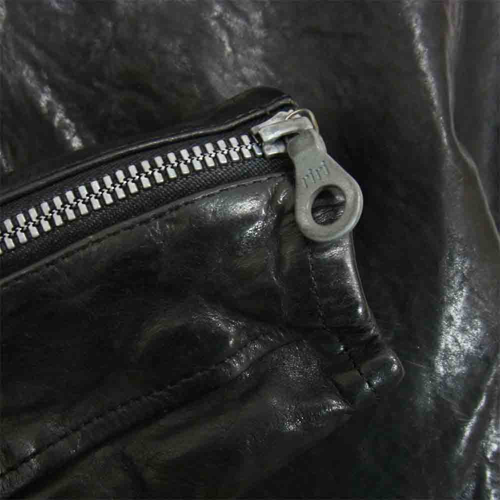 バックラッシュ 1254-22 イタリアンショルダー 製品染め 襟付き シングル ライダース レザー ジャケット ブラック系 M【中古】