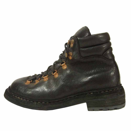 GUIDI グイディ GOAT FULL GRAIN ゴートレザー トレッキング ブーツ ブラック系 41【新古品】【未使用】【中古】