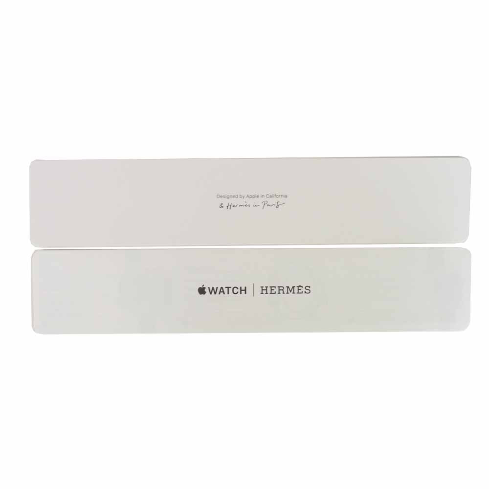 HERMES エルメス Apple Watch Series5 40mm ケース用 ヴォー・スウィフト ドゥブルトゥール レザーストラップ ブラック系【極上美品】【中古】