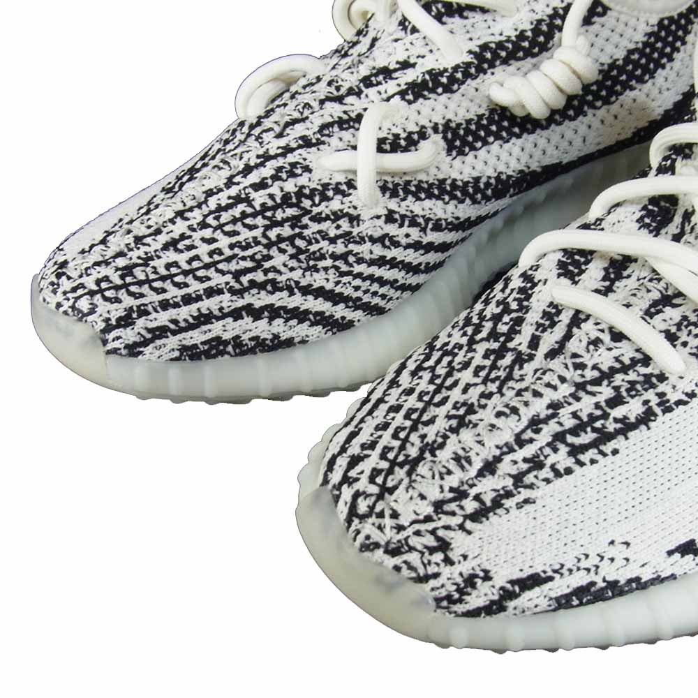 イージーブースト CP9654  350 V2 ZEBRA ゼブラ スニーカー 25.5cm UK7 ホワイト系 US7.5【新古品】【未使用】【中古】