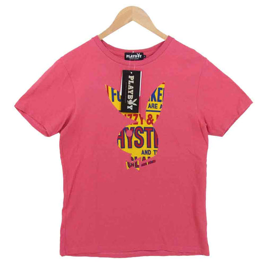 HYSTERIC GLAMOUR ヒステリックグラマー 12181CT05230 HYS RABBIT HEAD pt T-SH ヒスラビットヘッド プリントTシャツ ピンク系 S【中古】