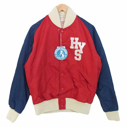 HYSTERIC GLAMOUR ヒステリックグラマー 02211AB03 未使用品 LISTEN TO HGアップリケ スタジャン レッド系 M【極上美品】【中古】