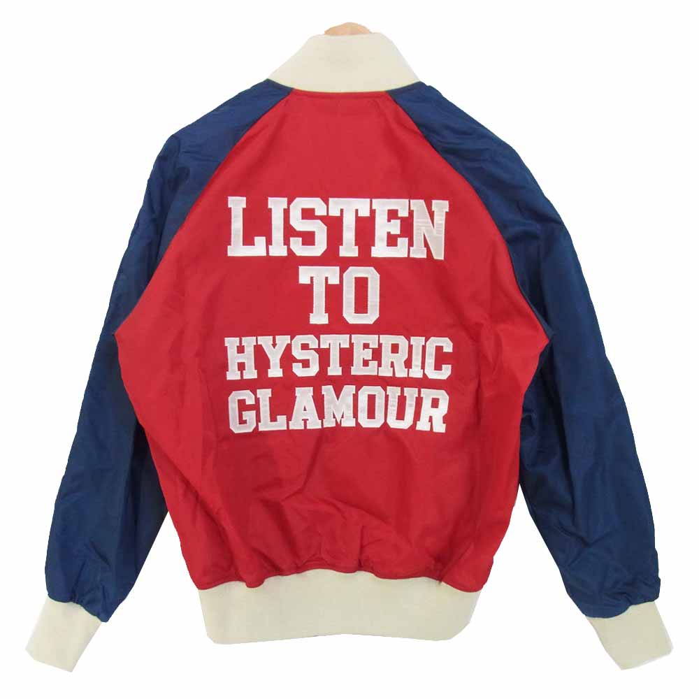 HYSTERIC GLAMOUR ヒステリックグラマー 02211AB03 未使用品 LISTEN TO HGアップリケ スタジャン レッド系 M【極上美品】【中古】