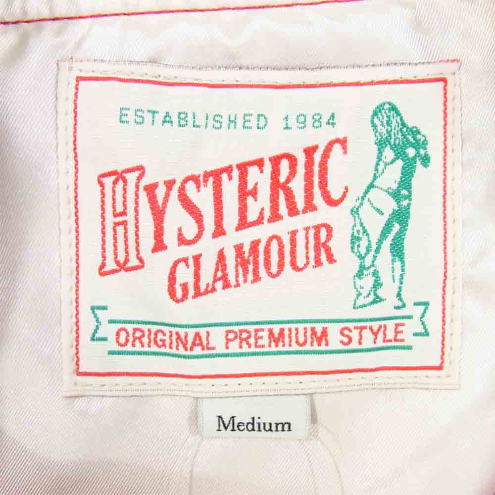 HYSTERIC GLAMOUR ヒステリックグラマー 02211AB03 未使用品 LISTEN TO HGアップリケ スタジャン レッド系 M【極上美品】【中古】
