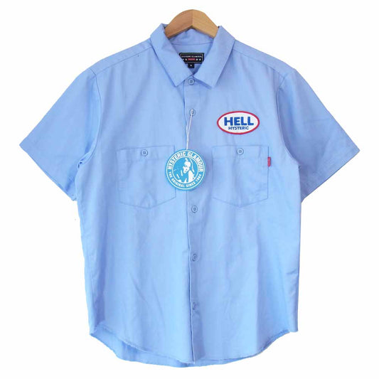 Supreme シュプリーム 17AW 02173ZI11 HYSTERIC GLAMOUR ヒステリックグラマー S/S Work Shirt 半袖 ワーク シャツ ブルー系 S【中古】