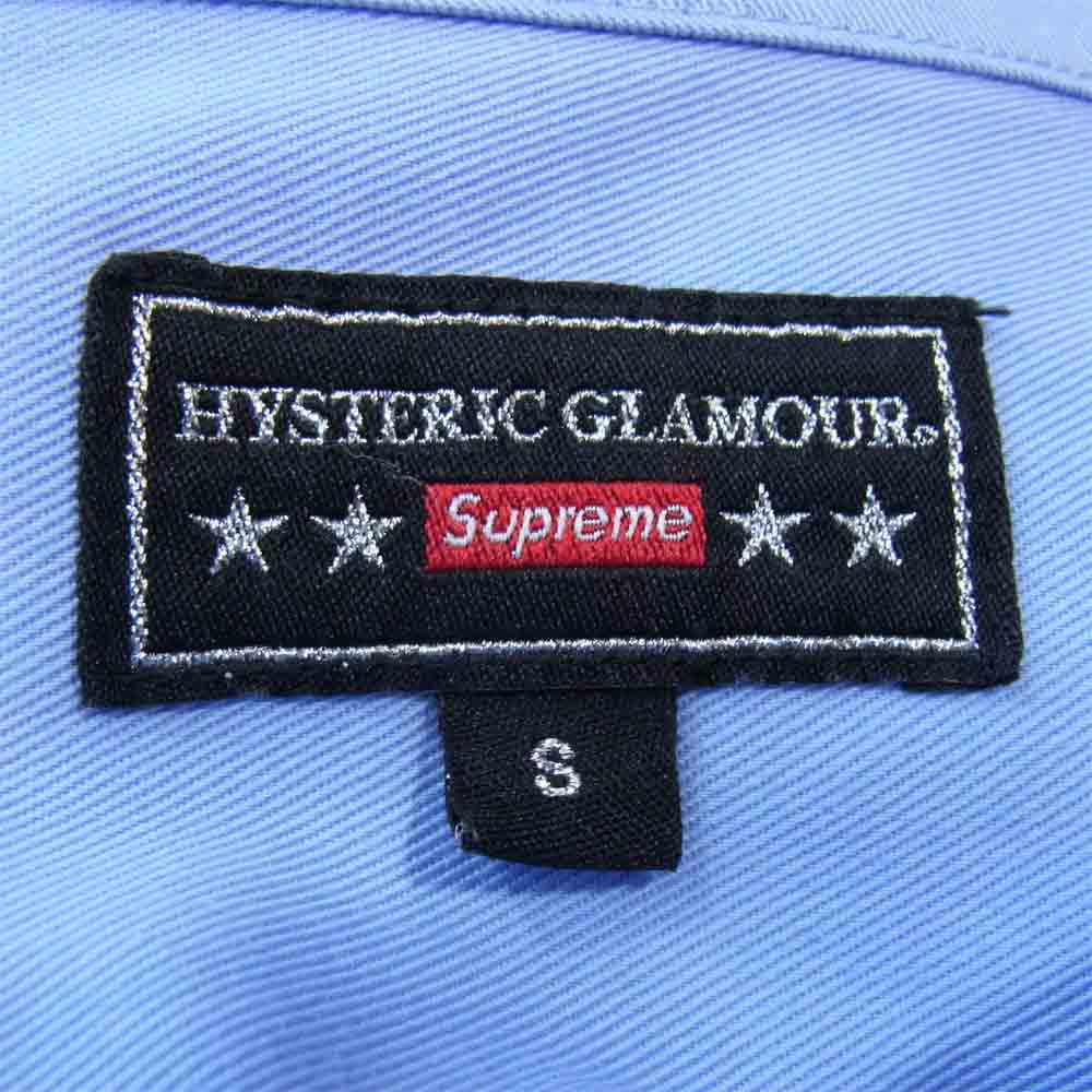 Supreme シュプリーム 17AW 02173ZI11 HYSTERIC GLAMOUR ヒステリックグラマー S/S Work Shirt 半袖 ワーク シャツ ブルー系 S【中古】