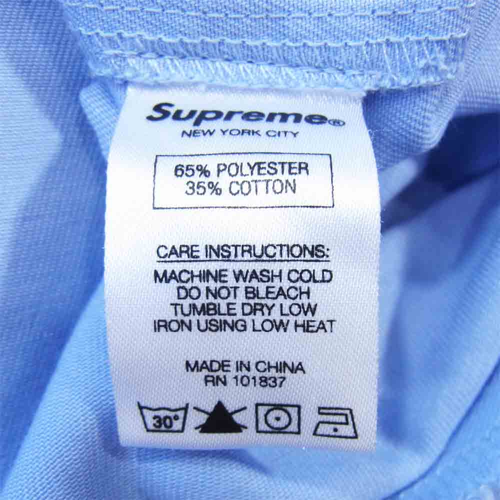Supreme シュプリーム 17AW 02173ZI11 HYSTERIC GLAMOUR ヒステリックグラマー S/S Work Shirt 半袖 ワーク シャツ ブルー系 S【中古】