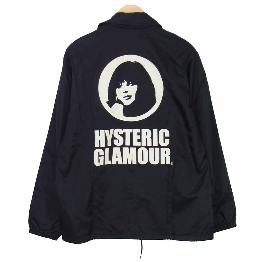 HYSTERIC GLAMOUR ヒステリックグラマー 02183AB18 プリント コーチ ジャケット ブラック系 L【新古品】【未使用】【中古】