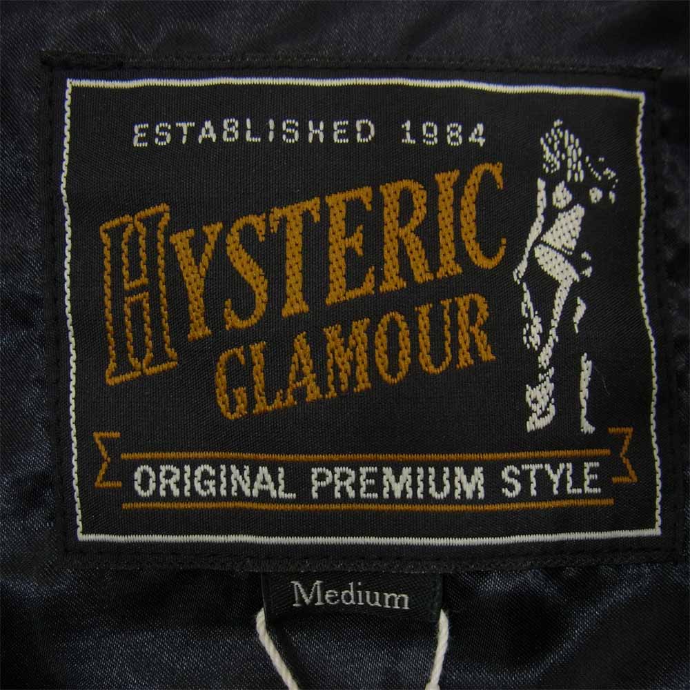 HYSTERIC GLAMOUR ヒステリックグラマー 02193AB12 HG OVERLAP LOGO ワッペン スタジャン ブラック系 M【美品】【中古】