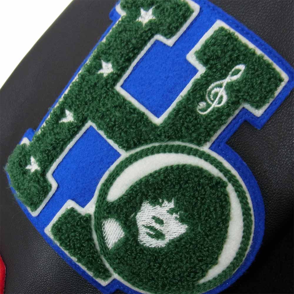 HYSTERIC GLAMOUR ヒステリックグラマー 02193AB12 HG OVERLAP LOGO ワッペン スタジャン ブラック系 M【美品】【中古】