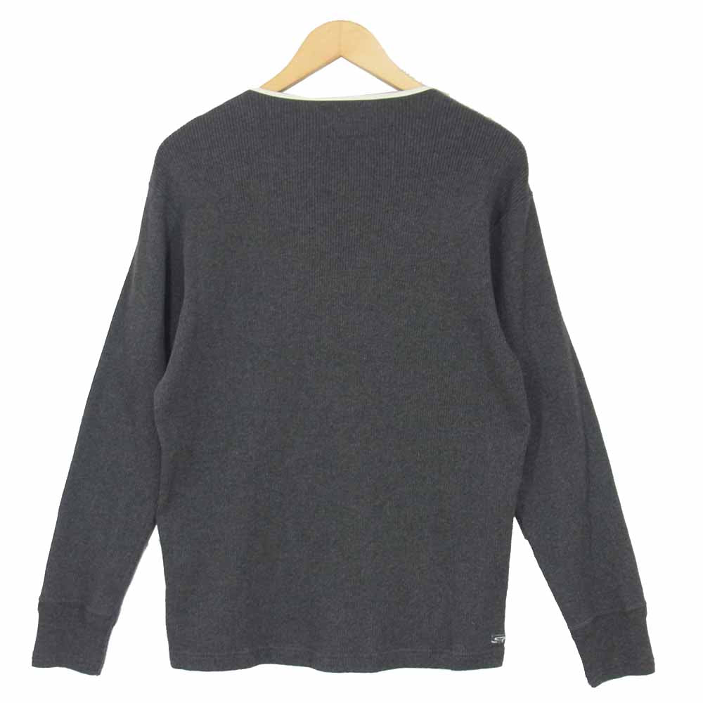 The REAL McCOY'S ザリアルマッコイズ naval clothing factory ヘンリーネック 長袖 Tシャツ カットソー グレー系 40【中古】