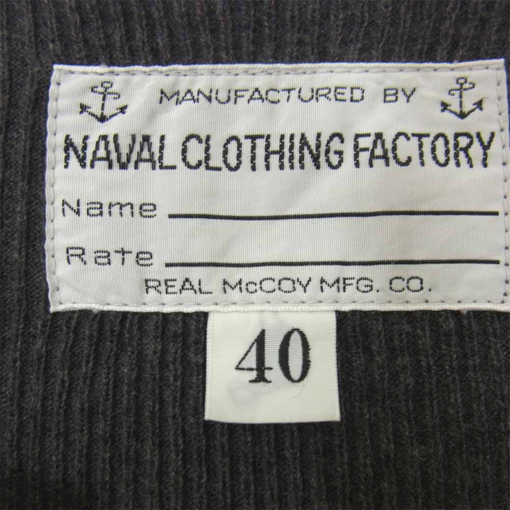 The REAL McCOY'S ザリアルマッコイズ naval clothing factory ヘンリーネック 長袖 Tシャツ カットソー グレー系 40【中古】