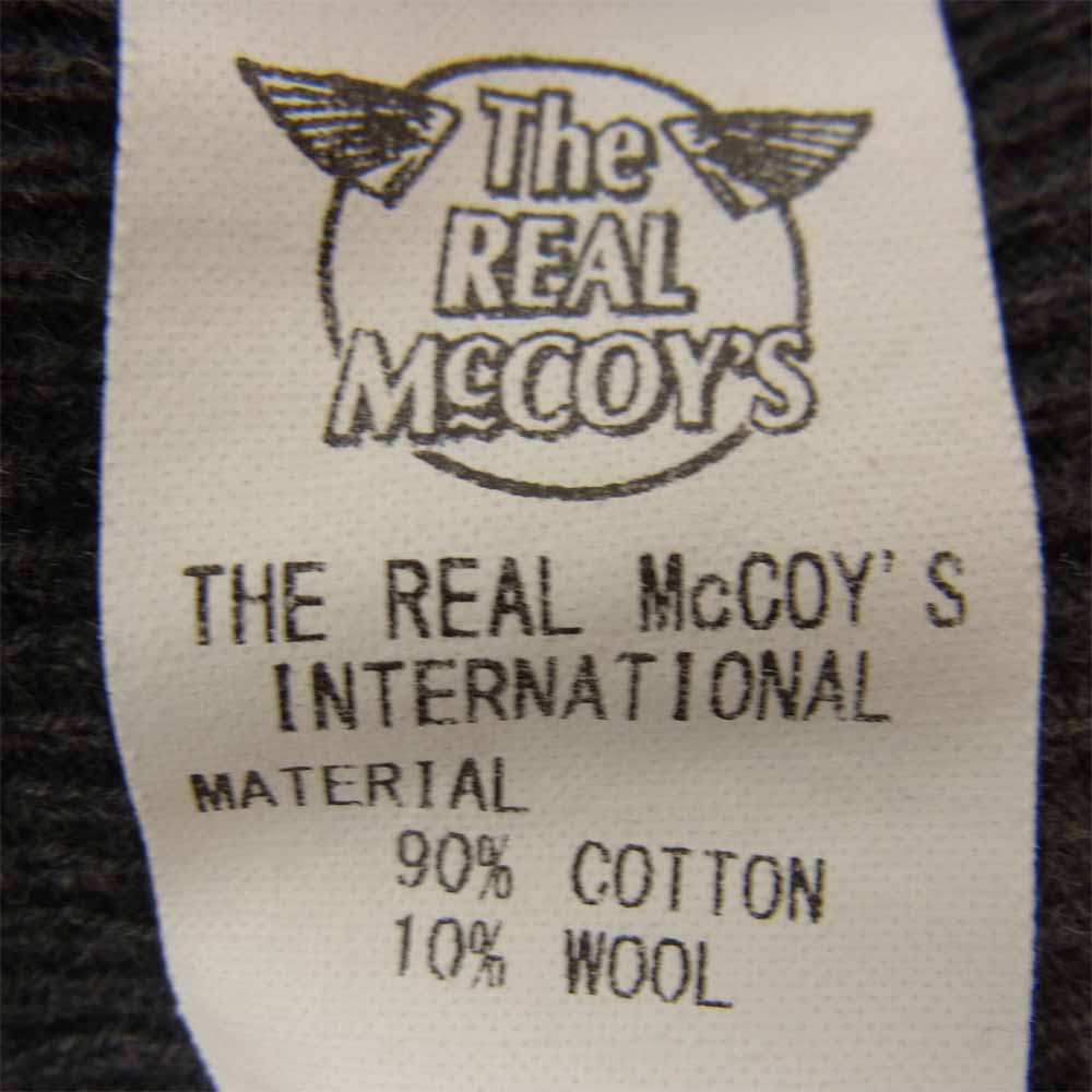 The REAL McCOY'S ザリアルマッコイズ naval clothing factory ヘンリーネック 長袖 Tシャツ カットソー グレー系 40【中古】