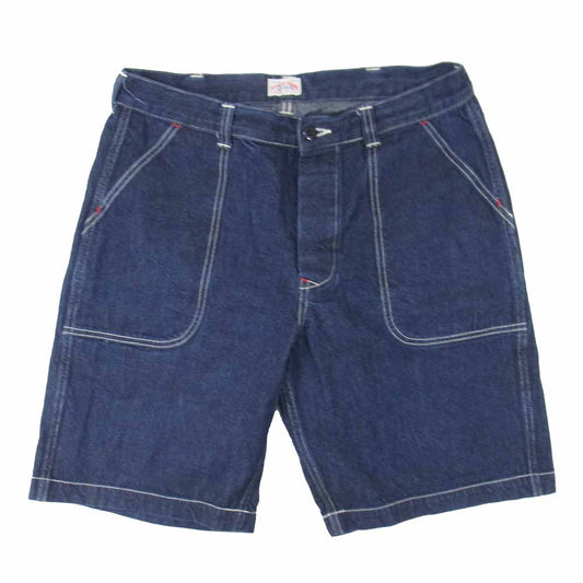 The REAL McCOY'S ザリアルマッコイズ JOE McCOY ジョー マッコイ 8HOUR UNION ボタンフライ デニム ショーツ インディゴブルー系 M【中古】
