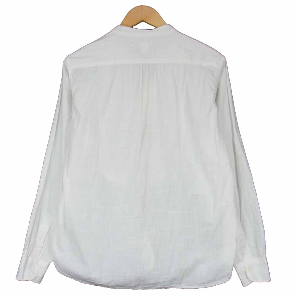 The REAL McCOY'S ザリアルマッコイズ double diamond ダブルダイヤモンド BAND COLLAR SHIRT バンドカラー ノーカラー シャツ ホワイト系 16【中古】