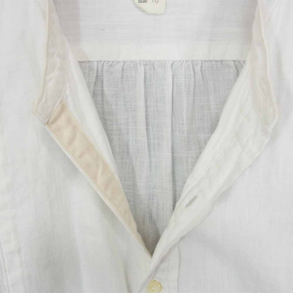 The REAL McCOY'S ザリアルマッコイズ double diamond ダブルダイヤモンド BAND COLLAR SHIRT バンドカラー ノーカラー シャツ ホワイト系 16【中古】