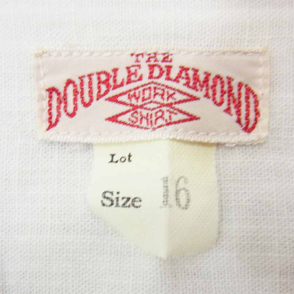 The REAL McCOY'S ザリアルマッコイズ double diamond ダブルダイヤモンド BAND COLLAR SHIRT バンドカラー ノーカラー シャツ ホワイト系 16【中古】