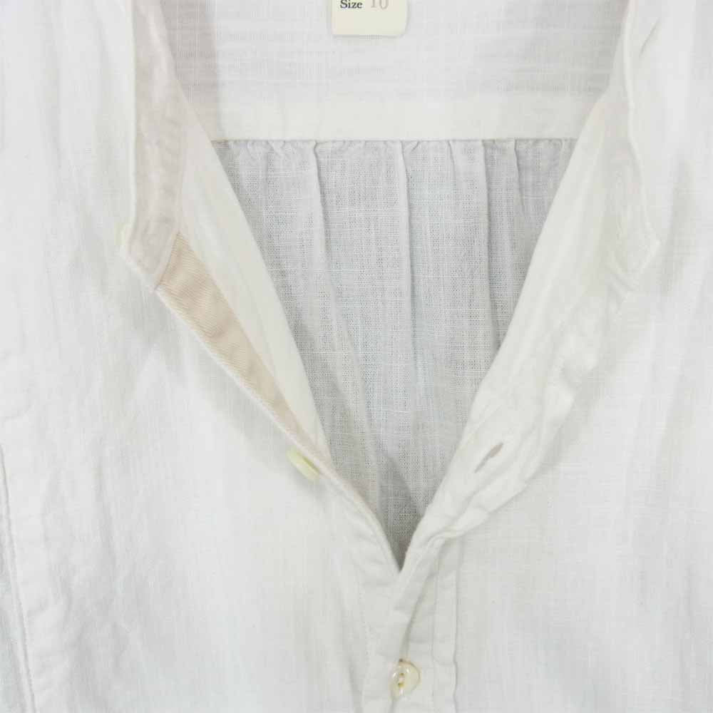 The REAL McCOY'S ザリアルマッコイズ double diamond ダブルダイヤモンド BAND COLLAR SHIRT バンドカラー ノーカラー シャツ ホワイト系 16【中古】