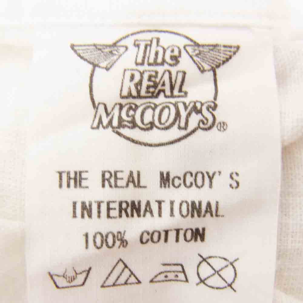 The REAL McCOY'S ザリアルマッコイズ double diamond ダブルダイヤモンド BAND COLLAR SHIRT バンドカラー ノーカラー シャツ ホワイト系 16【中古】