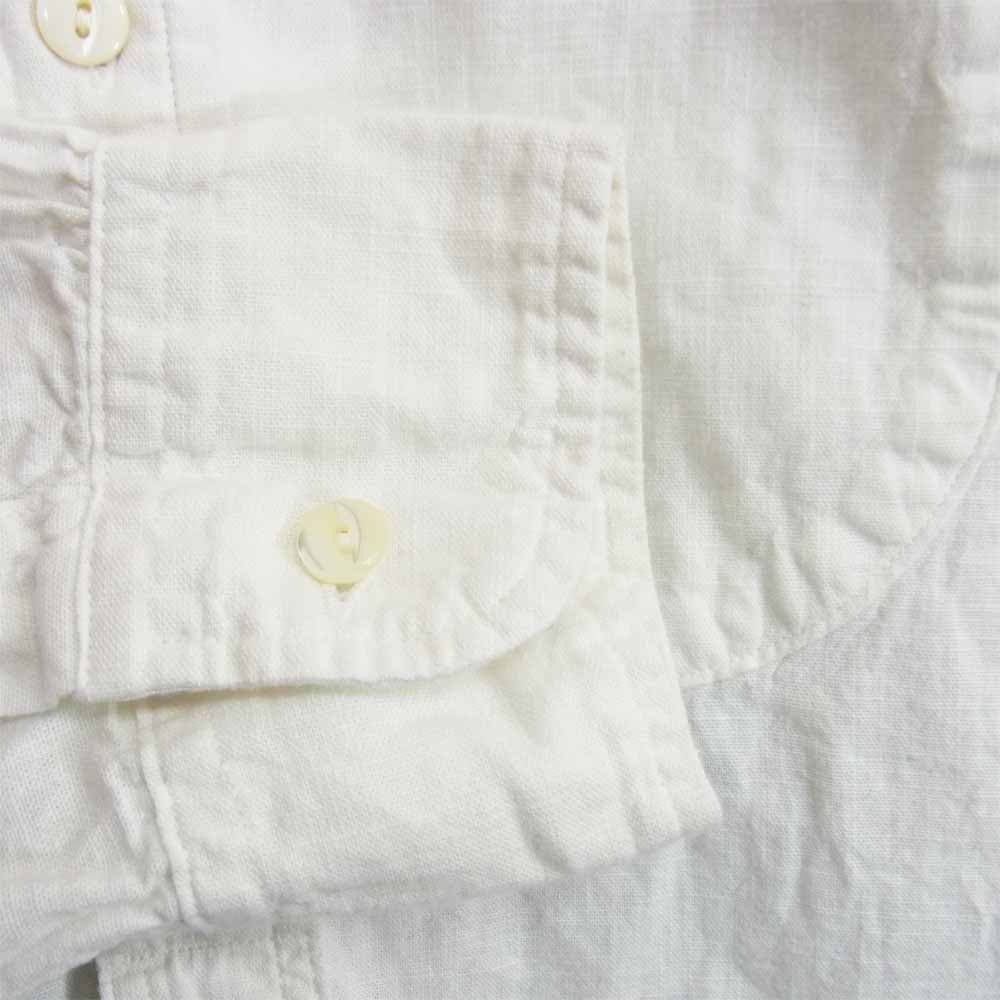 The REAL McCOY'S ザリアルマッコイズ double diamond ダブルダイヤモンド BAND COLLAR SHIRT バンドカラー ノーカラー シャツ ホワイト系 16【中古】